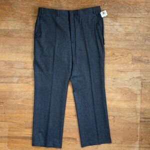 Vintage Mens Wool Dress Pants Size 38x30 1960s Gray Trousers 38 Waist 30 Inseam